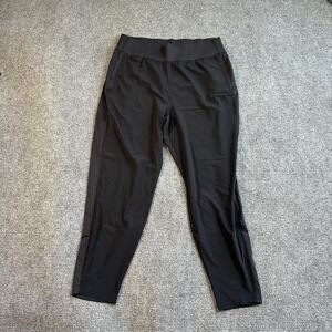 Athleta Jogger Pants Womens Large Black Run With It Running Stretch Athletic